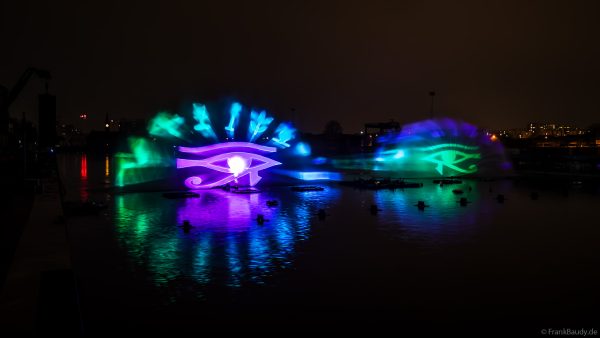 Water Screens mit animierten Projektionen bei der CroisiEurope Jubiläumsfeier in Straßburg – 50 Jahre Flusskreuzfahrt