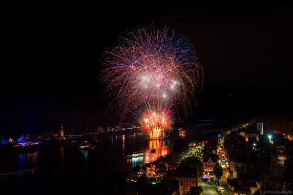 Rhein in Flammen 2026 mit tollem Feuerwerk in St. Goar und St. Goarshausen