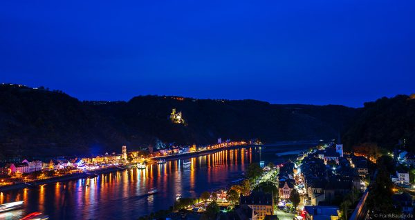St. Goar und St. Goarshausen zur blauen Stunde