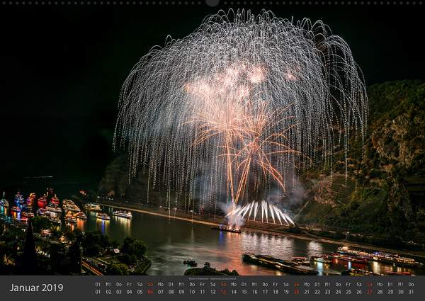 Feuerwerk Fotokalender 2019 - Januar