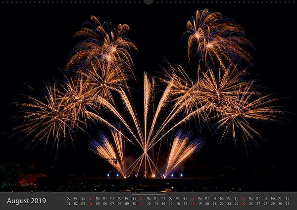 Feuerwerk Fotokalender 2019 - August